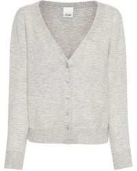Allude - V-Neck Fine-Knit Cardigan - Lyst