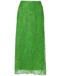 Carolina Herrera - Lace Midi Skirt - Lyst