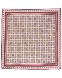 Brunello Cucinelli - Geometric-Pattern Reversible Silk Pocket Square - Lyst
