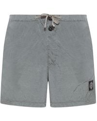 Stone Island - コンパスロゴパッチ トランクス水着 - Lyst
