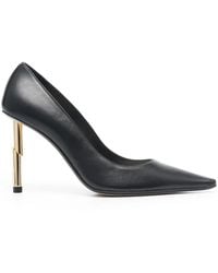 Lanvin - Metallic-Heel Pointed-Toe Pumps - Lyst