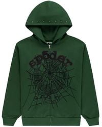 Sp5der - Og Web Hoodie Met Studs - Lyst