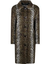 Blumarine - Mantel mit Leoparden-Print - Lyst