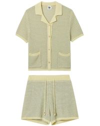 B+ AB - Textured-Knit Shirt And Shorts Set - Lyst