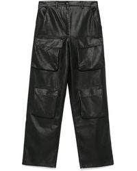 MSGM - Cargo Broek Van Imitatieleer - Lyst