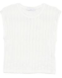 IRO - Uzelie Sheer-Panelled Sleeveless Cotton Top - Lyst