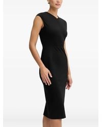 BOSS - Abito Midi Con Scollo A V E Maniche Ad Aletta - Lyst
