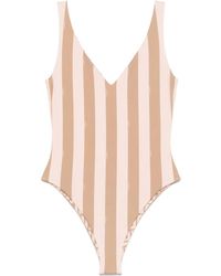 Fendi - Striped Swimsuit - Lyst