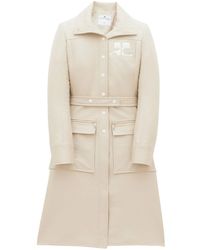 Courreges - Logo-Patch Trench Coat - Lyst