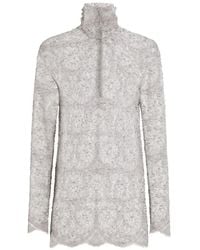 Dolce & Gabbana - High-Neck Blouse - Lyst