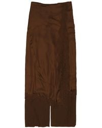Bimba Y Lola - Lace-Trim Asymmetric Skort Trousers - Lyst