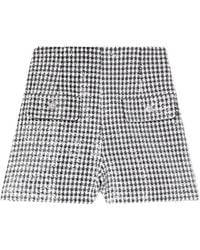 Sandro - Sequin Houndstooth Tweed Shorts - Lyst