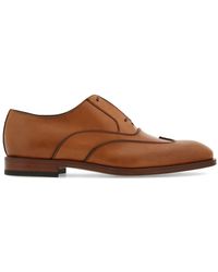 Ferragamo - Wingtip Leather Oxford Shoes - Lyst