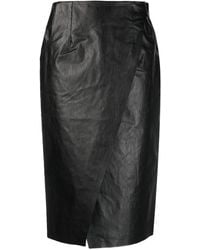 Kassl - Strap-Detail Wrap Midi Skirt - Lyst