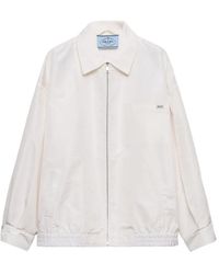 Prada - Silk Faille Blouson Jacket - Lyst