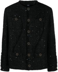 Gcds - Embossed-buttons Sequinned Tweed Jacket - Lyst