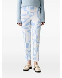 Joseph Ribkoff - Abstract-Print Cropped Trousers - Lyst