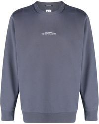 C.P. Company - Metropolis Logo-embroidered Fleece Sweatshirt - Lyst