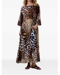 One Season - Jackie Leopard-Print Maxi Dress - Lyst