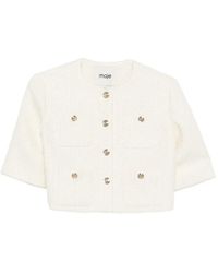 Maje - Chaqueta Con Botones De Manga Corta - Lyst
