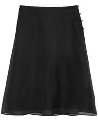 Ami Paris - Midi Sheer A-Line Midi Skirt - Lyst