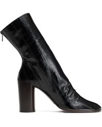 Lemaire - 80Mm Glove Eel Leather Block-Heel Boots - Lyst