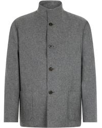 Boglioli - Stehkragen-Jacke mit aufgesetzten Taschen - Lyst