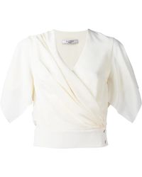 Lanvin - Wrap Blouse - Lyst