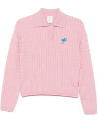 Patou - Jp Cable-Knit Polo Sweater - Lyst