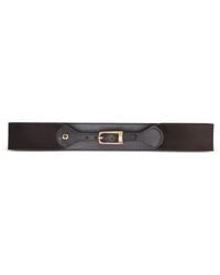 Maje - Mixed Suede And Leather Corset Belt - Lyst