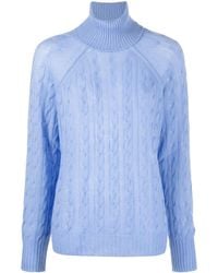 Etro - Cable Knit Turtleneck Sweater - Lyst