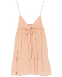 Chloé - Gestuftes Kleid mit Rüschen - Lyst