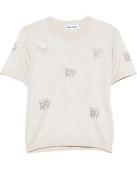 DKNY - Kurzärmeliger Pullover Mit Logo - Lyst
