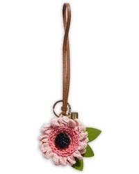 Miu Miu - Fabric And Leather Key Ring Trick - Lyst