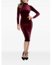 ROSERRY - Sydney Fluwelen Midi-Jurk - Lyst