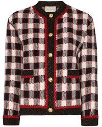 Gucci Cárdigan con motivo de cuadros - Multicolor