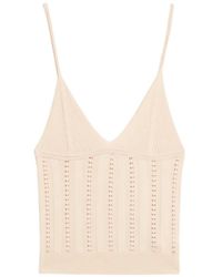 Blumarine - Haut En Maille À Col V - Lyst