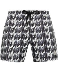 Moncler - Monogram-print Swim Shorts - Lyst