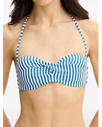 Twinset - Striped Halterneck Bikini Top - Lyst