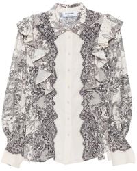 Blugirl Blumarine - Sudadera Con Encaje Estampado - Lyst
