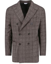 Boglioli - Double-Breasted Checked Blazer - Lyst