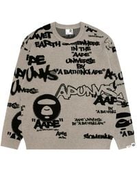 Aape By A Bathing Ape - Logo Crew-Neck Sweater - Lyst