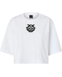 Pinko - Logo-Detail Short-Sleeve T-Shirt - Lyst