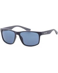 Calvin Klein - Matte Sonnenbrille Mit Eckigem Gestell - Lyst
