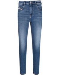 DIESEL - Slandy High-Waist Super Skinny Jeans - Lyst