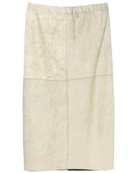 Alysi - Panelled Slit Midi Skirt - Lyst