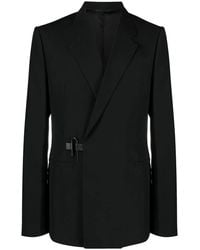 Givenchy - U-Lock Buckle Wool Blazer - Lyst