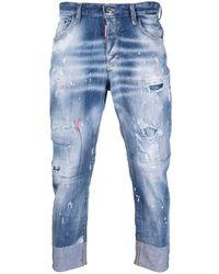 DSquared² - Distressed-effect Cropped Jeans - Lyst