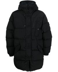 Stone Island - Compass-patch Hooded Down Jacket - Lyst
