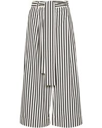 Twin Set - Striped Wide-leg Trousers - Lyst